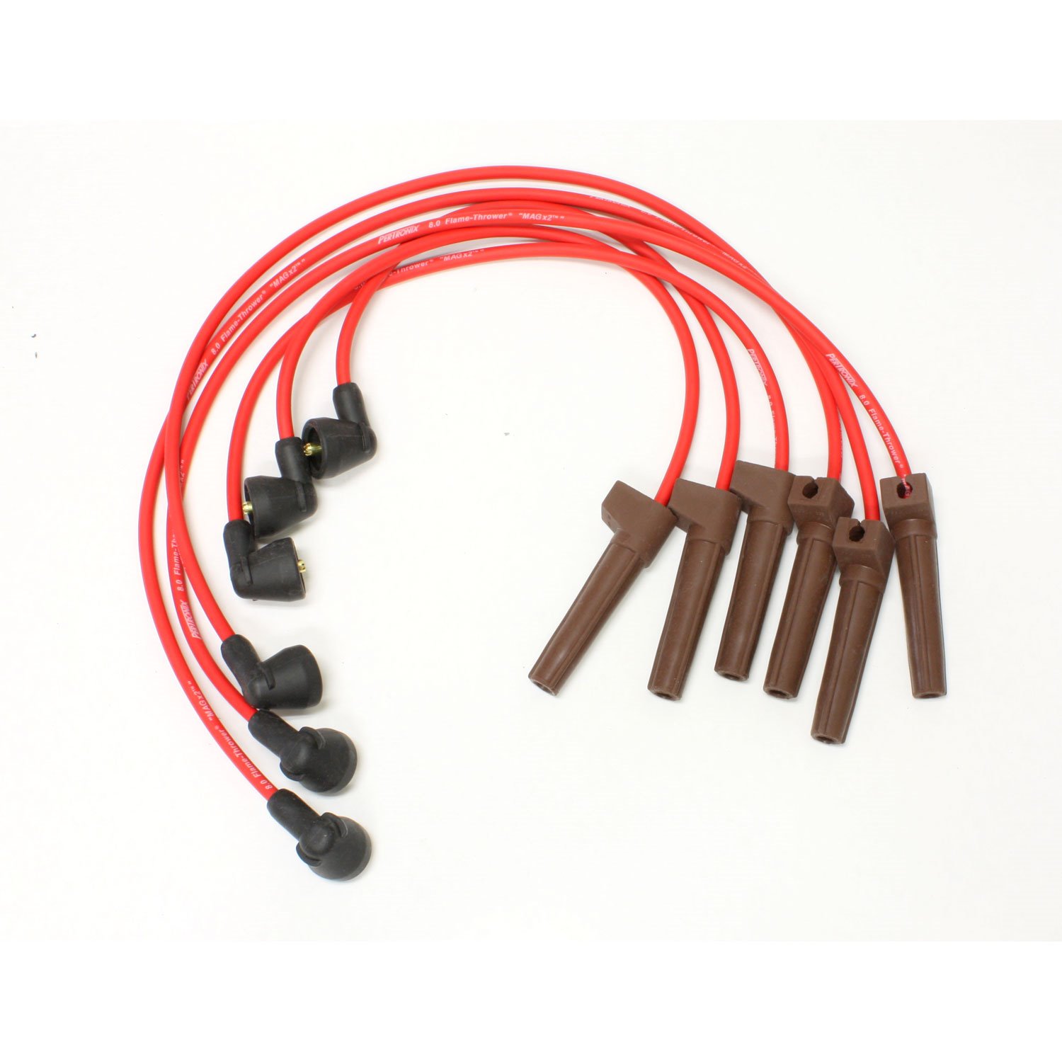 PerTronix 806420 Flame-Thrower Spark Plug Wires 6 cyl Ford Custom Fit Red