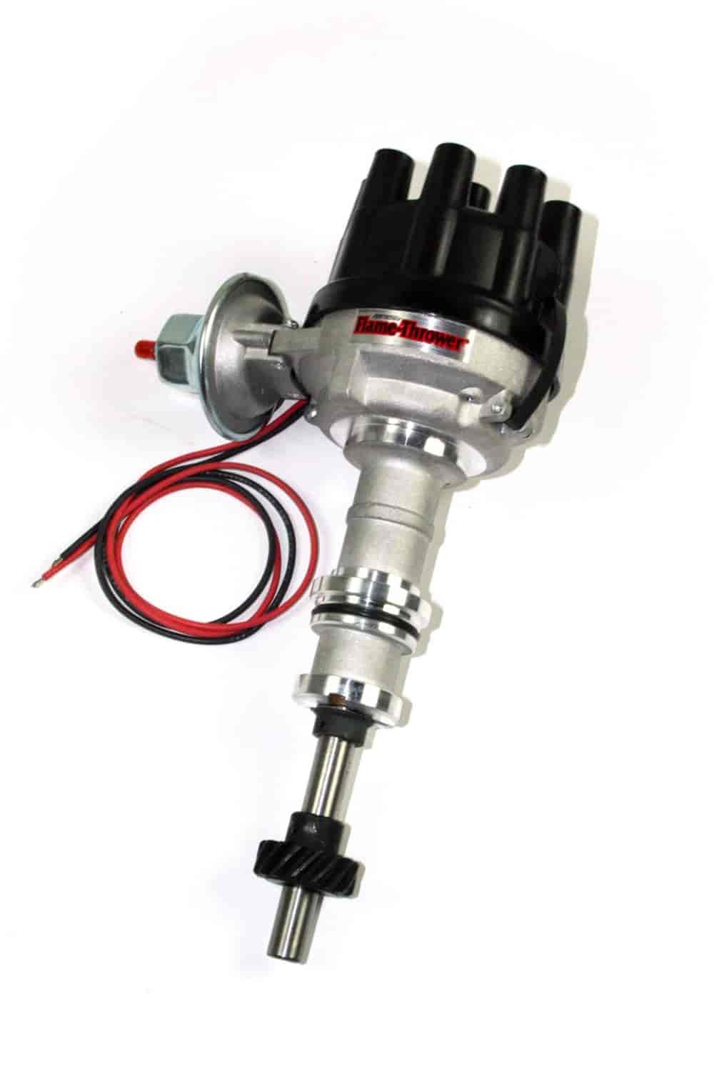 Flame Thrower "Stock Look" Cast Distributor for Ford 351C-460 with Ignitor III Technology Vacuum Advance