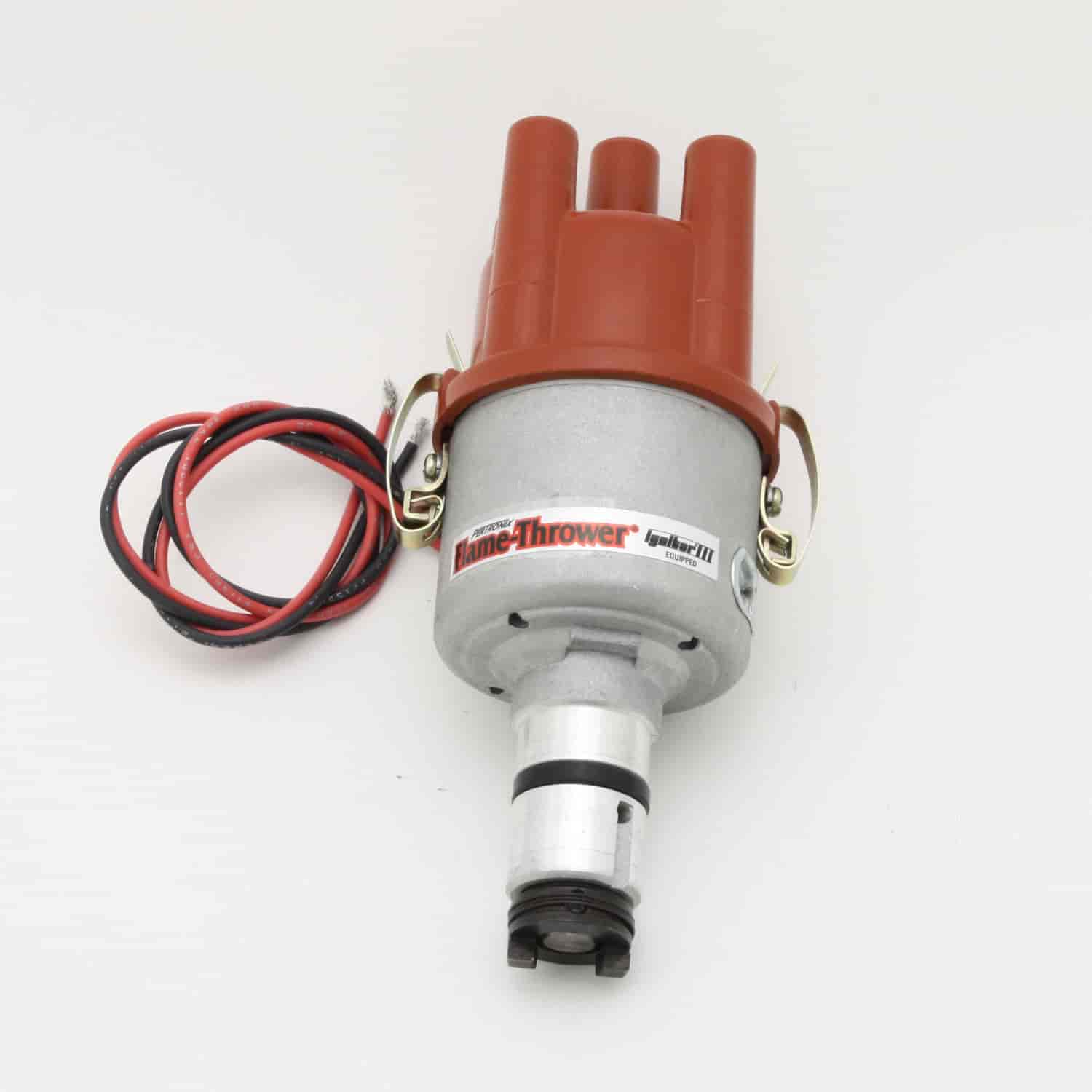 PerTronix D182604 Flame-Thrower Electronic Distributor Cast VW Type 1 Engine Plug and Play with Ignitor III Non Vacuum