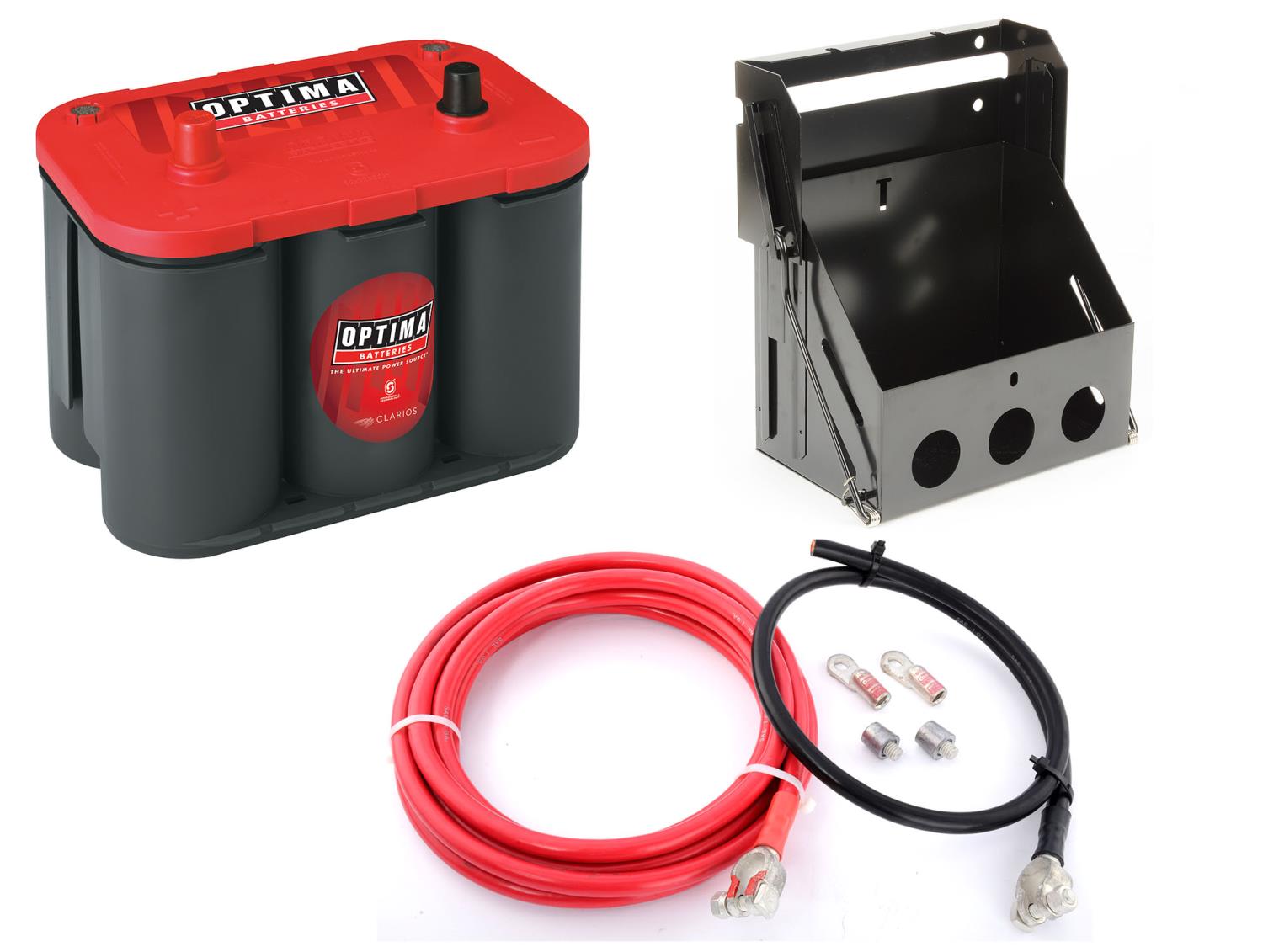 Optima Batteries 9002-002K1: Red Top 12V Battery and Box Kit - JEGS