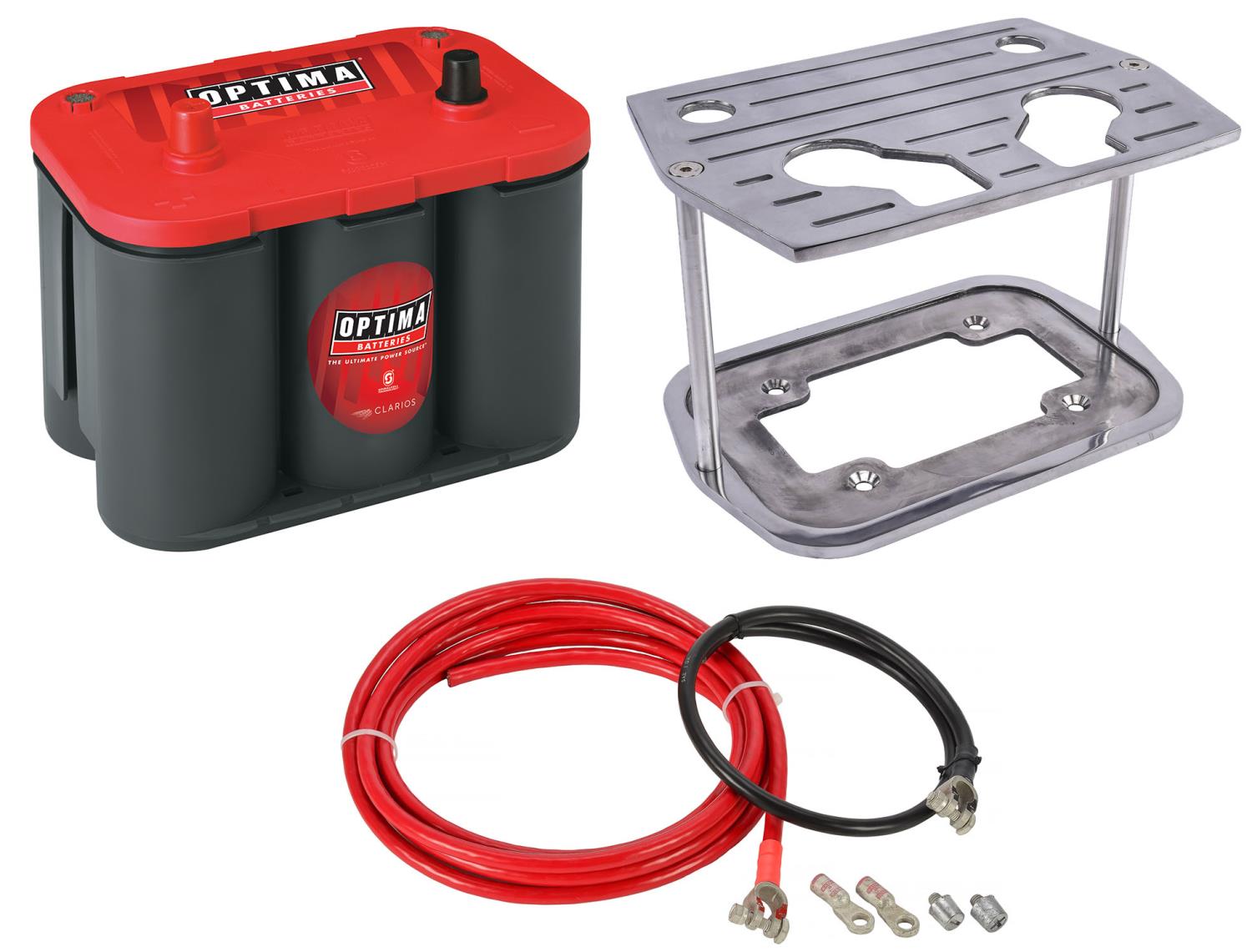 RedTop 12 V Battery and Ball Mill Finish Mount Kit