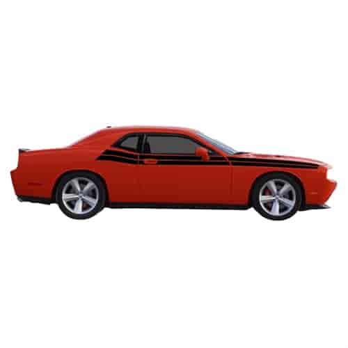 Upper 1971 Style Side Striping Decal Kit for 2008-2010 Challenger