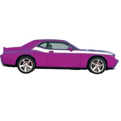 Upper "T/A" Style Striping Decal Kit for 2008-2010 Challenger