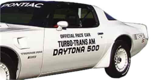 Trans Am Daytona 500 Door Decal Kit Kit for 1981 Pontiac Firebird Turbo-Trans Am
