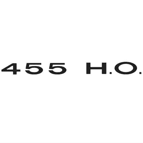 "455 H.O." Spoiler Decal for 1971 Pontiac GTO