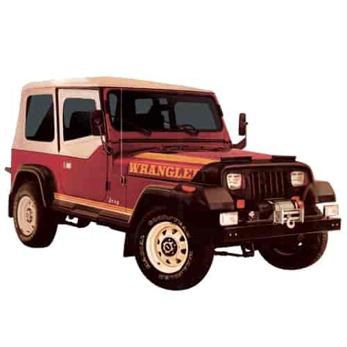 Wrangler Decal and Stripe Kit for 1987-1988 Jeep Wrangler