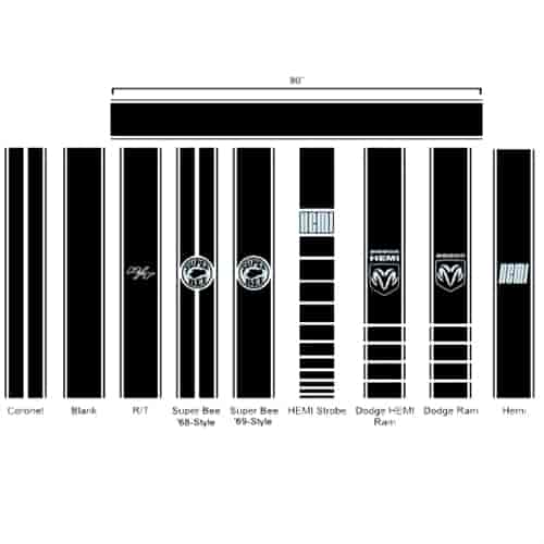 Blank Bumble Bee Stripe Kit for 1999-2005 Dodge