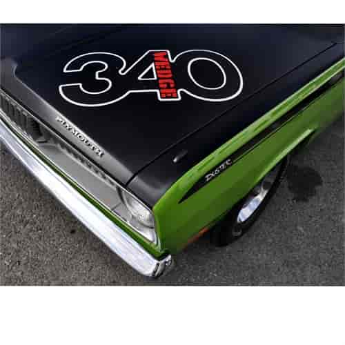 Duster "340 Wedge" Hood Decal for 1971 Duster 340