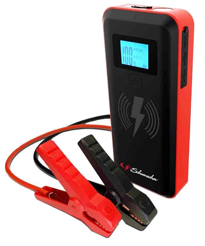 Schumacher SL1452: 2,000 Amp Portable Lithium Ion Jump Starter and Power  Pack, LCD Display, (1) 2.4 Amp USB Port, (1) 3 Amp USB Port, Built-In  LED 3-Mode Light
