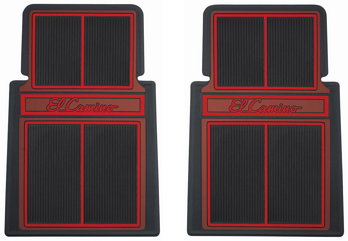CFM0308RED Floor Mats for 1964-1987 Chevy El Camino [Red, Pair]