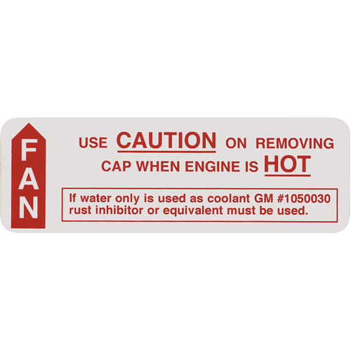 Decal 67 GTO Lemans Caution Fan