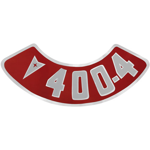 Decal 59-76 Pontiac Air Cleaner Aftermarket 400 4V