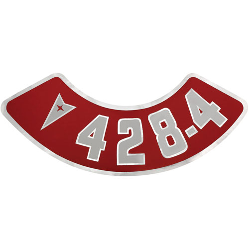 Decal 59-76 Pontiac Air Cleaner Aftermarket 428 4V