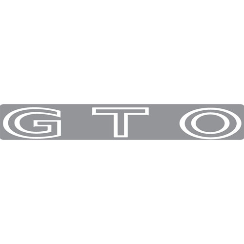 Decal 70-73 GTO Deck Lid GTO White