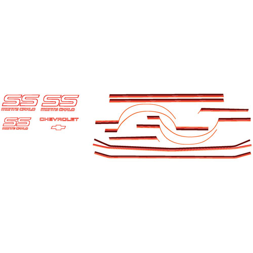 Super Sport Body Stripe Decal Kit 1987-88 Monte Carlo