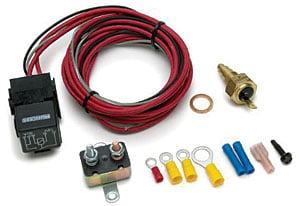 Fan Relay Kit W/Thermostat - GM Gen III Engines SPST 40 Amp Relay