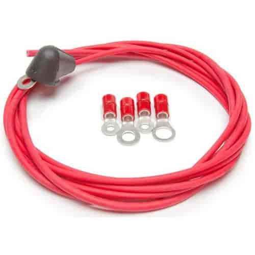 High Output Alternator Wire With Boot 6" Red Wire