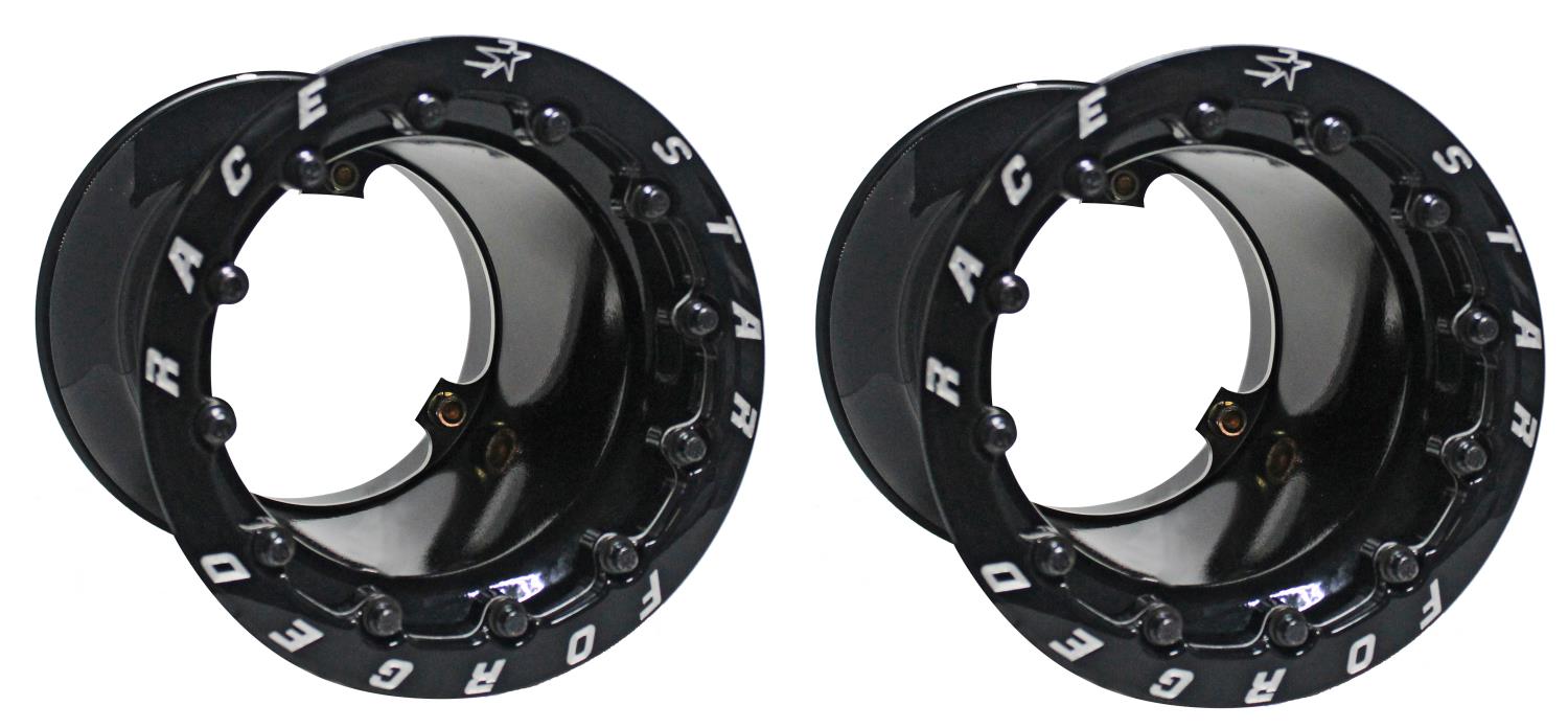 53 Jr. Dragster Wheel, Size: 8 x 10 in., Bolt Circle: 3 x 5.25 in., Single-Beadlock [Gloss Black]