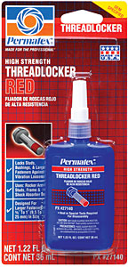 Red High Strength Threadlocker 36ml Bottle