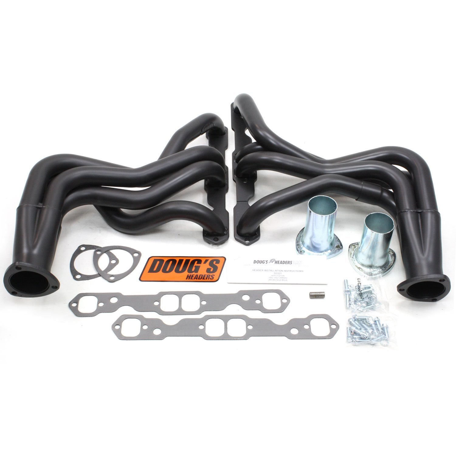 Black Hi-Temp Coated Headers 1982-1992 Small Block Chevy 265-400 1-3/4" Tube Diameter