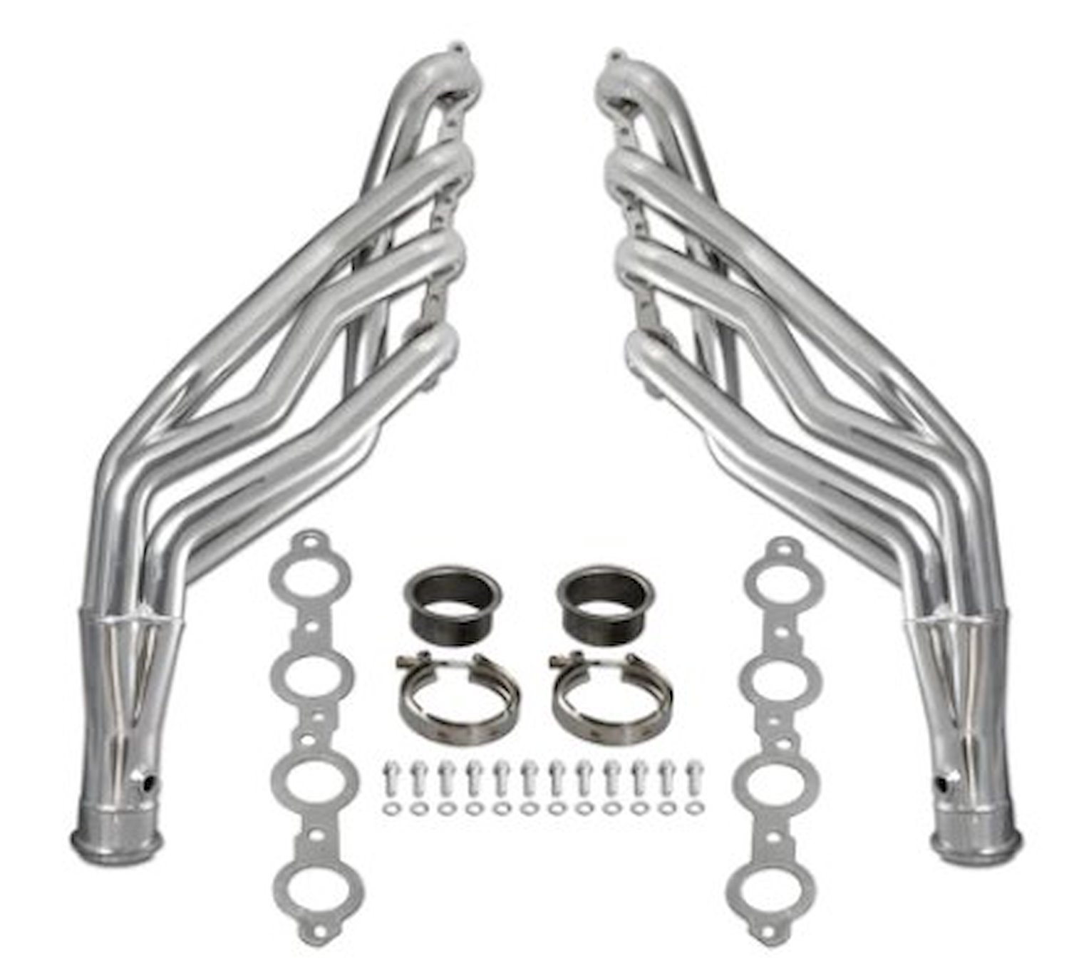 LS Engine Swap Long Tube Headers for 1963-1972 Chevy C10, GMC C-15 Pickup Trucks 2WD [Silver]