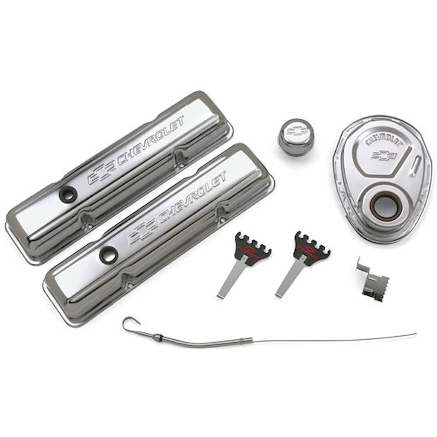 Small Block Chevy Chrome Dress-up Kit w/Bowtie 1958-1979 Small Block Chevy
