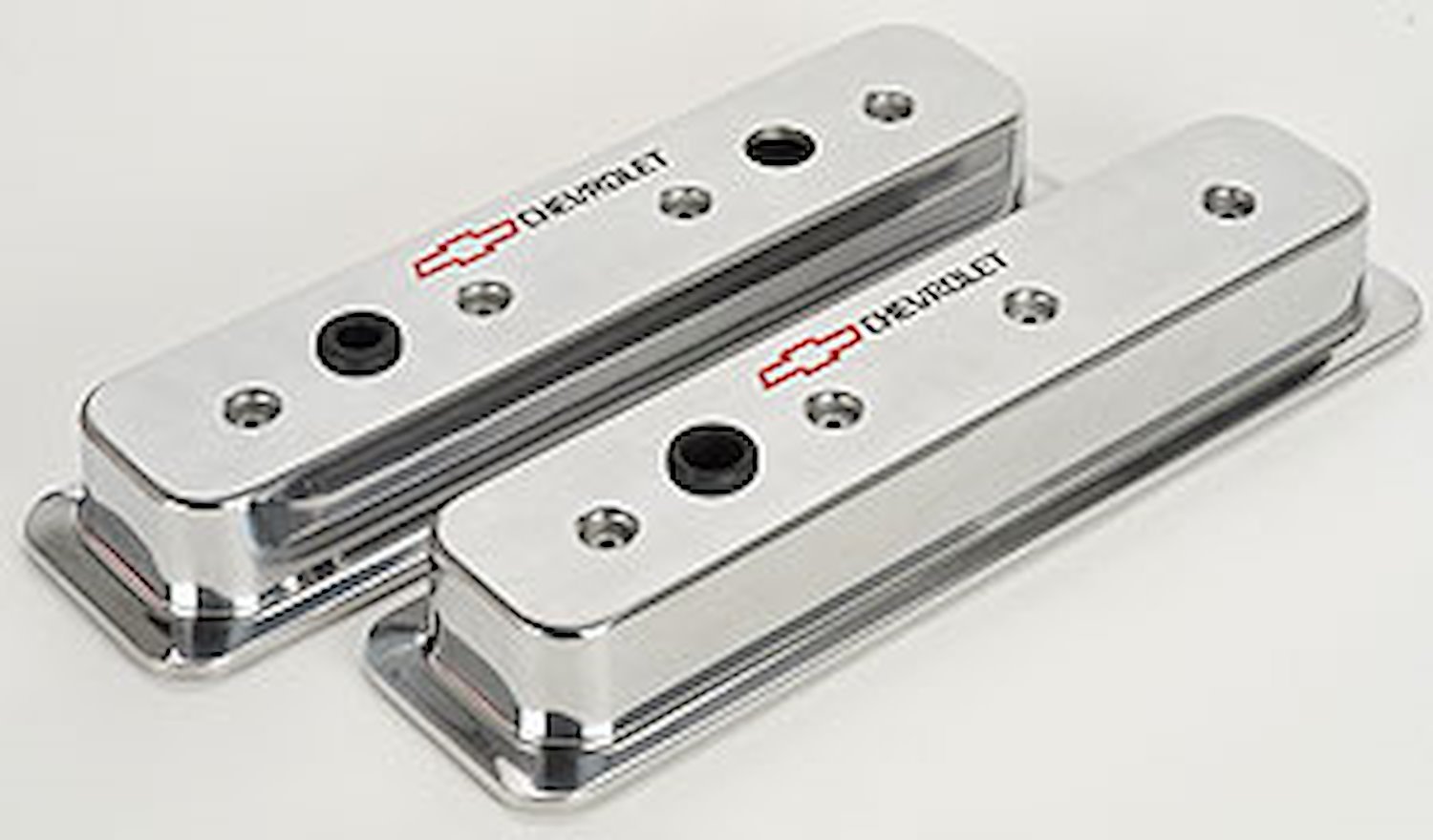 Die-Cast Aluminum Center Bolt Valve Covers for 1987-Up Small Block Chevy in Polished Finish