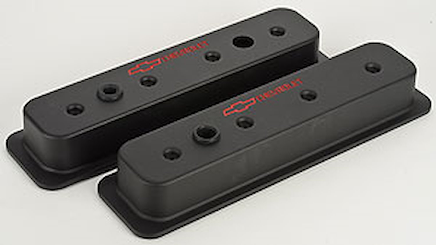 Die-Cast Aluminum Center Bolt Valve Covers for 1987-Up Small Block Chevy in Black Crinkle Finish