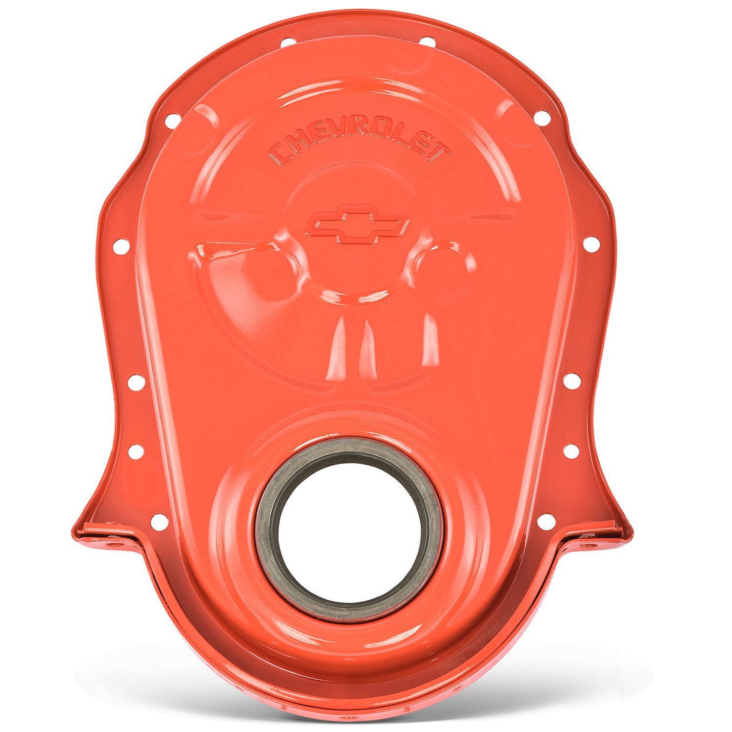 Steel Timing Chain Cover for 1965-1990 Big Block Chevy [Chevy Orange]