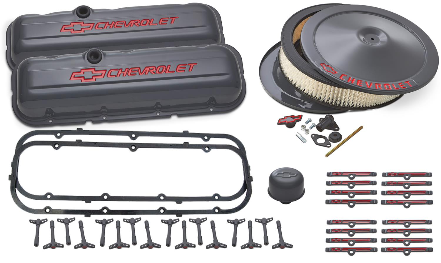 Stamped Steel Tall Valve Cover Dress-Up Kit for