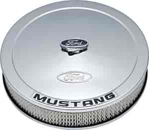 13" Ford Mustang Stamped Steel Air Cleaner Kit in Chrome Finish