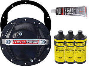 Reinforced Differential Cover Kit for GM 12-Bolt (Passenger Car) Includes: Cover, Gear Oil, Gasket, & RTV