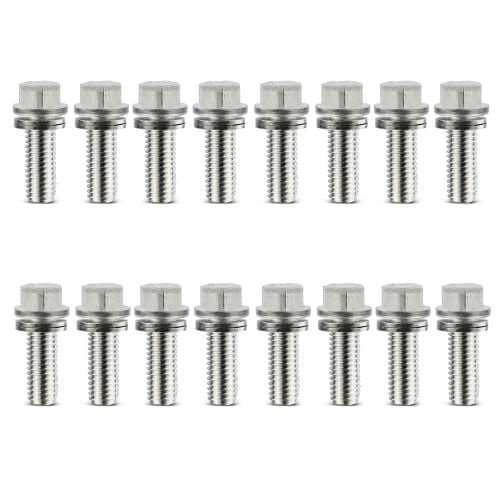 66823 Wedge-Locking Header Bolts for Big Block Chevy ,Big Block Mopar 413 & Small Block Ford 289-351W  [3/8 in. x 3/4 in. Long]