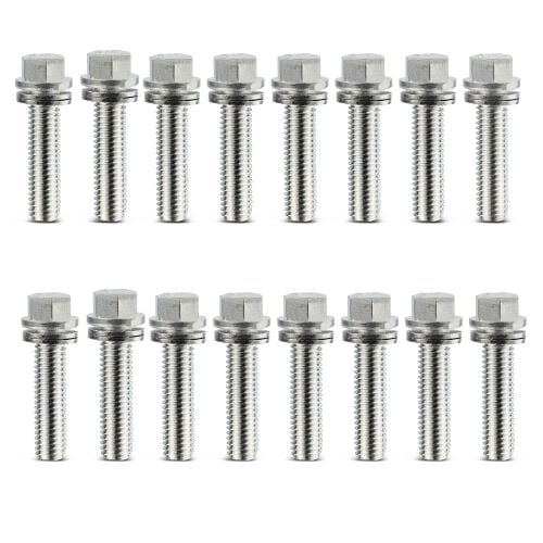 66825 Wedge-Locking Header Bolts for Big Block Chevy ,Big Block Mopar 413 & Small Block Ford 289-351W  [3/8 in. x 1 in. Long]