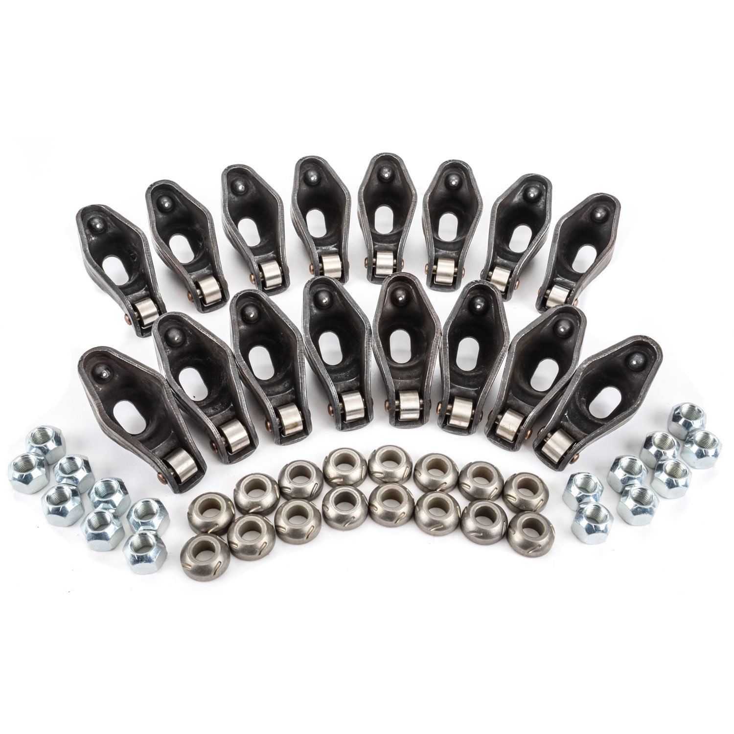 Small Block Chevy Roller-Tip Rocker Arms with 1.6 Ratio & 3/8" Stud