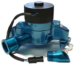 Electric Water Pump Small Block Ford in Blue Epoxy Powder Coated Finish