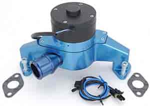 Electric Water Pump Big Block Chevy in Blue Epoxy Powder Coated Finish