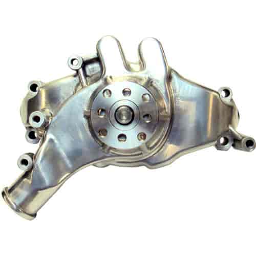 High-Flow Aluminum Long Water Pump for Big Block Chevy in Polished Finish
