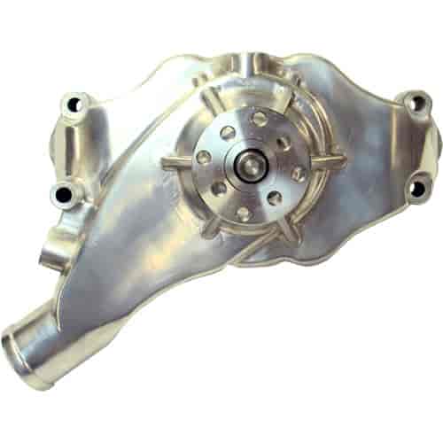 High-Flow Aluminum Short Water Pump Big Block Chevy in Polished Finish