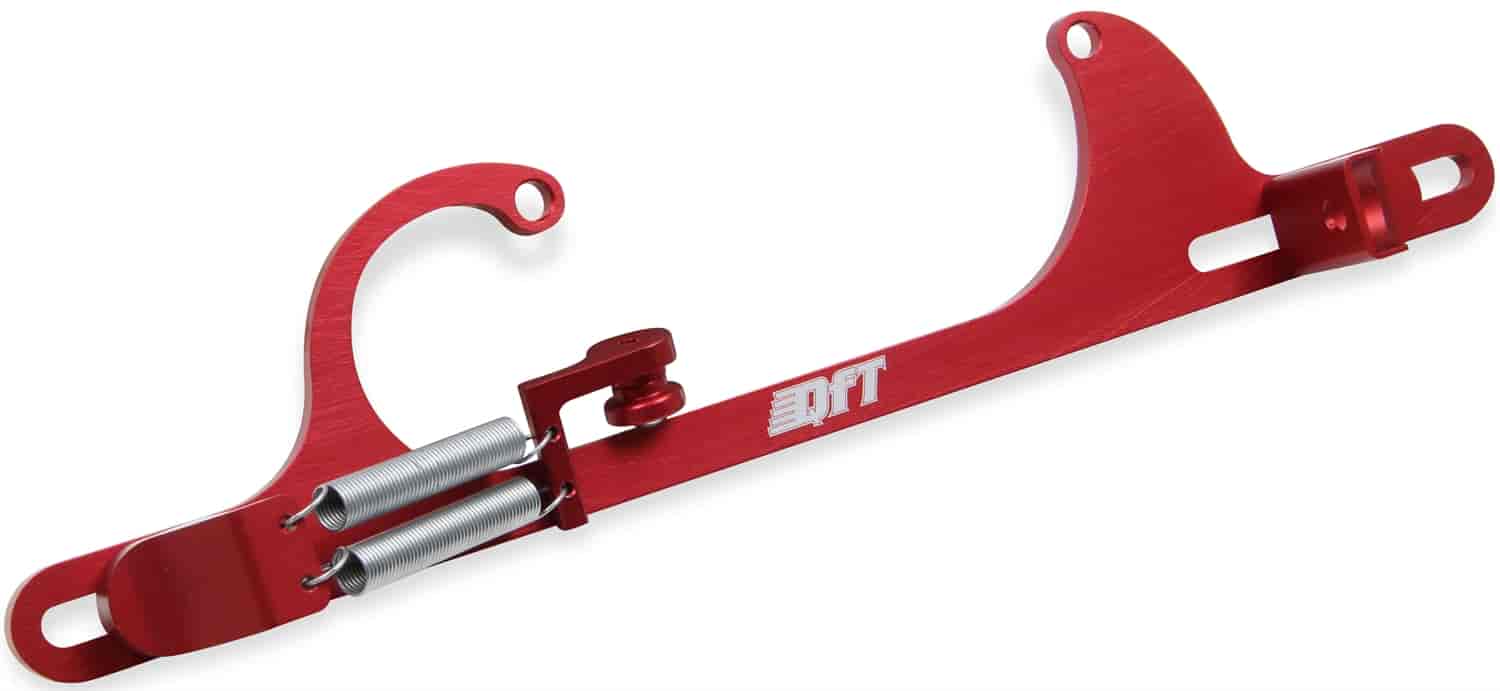 Throttle Return Bracket Ford-Style Cable Fits 4150/4160 Carburetors - Red Finish