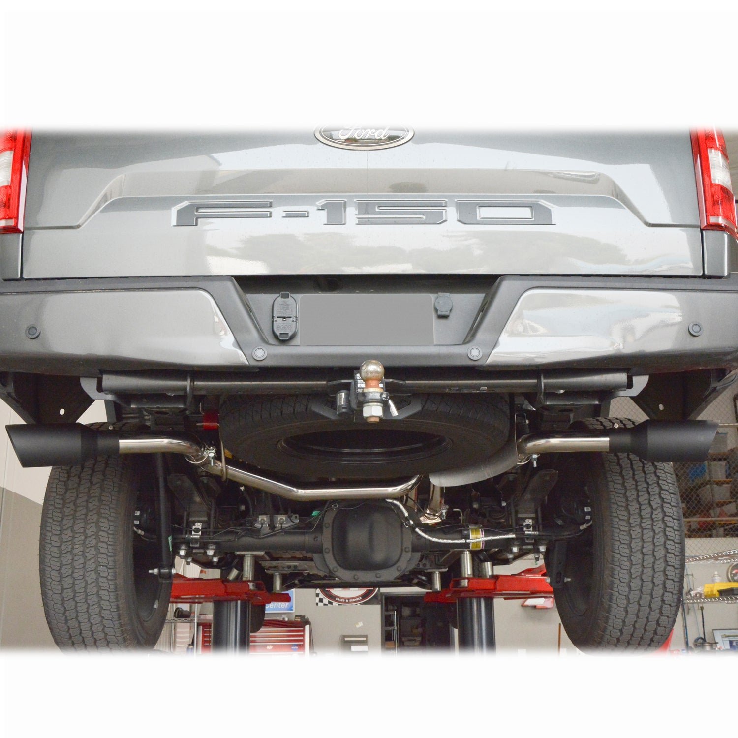 317043020 Exhaust Cat-Back Ford F150 (2015-2022) Polished Tube Black Tips