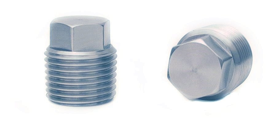 Plug Fitting, 1/2 in. NPT, 5/8 in. Hex, 7/8 in. Length [Polished Finish]