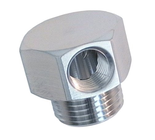 Single-Port Fuel/Vacuum Fitting, 1/8 in. Port, 3/8 in. NPT, 7/8 in. Length [Natural Finish]
