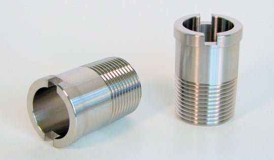 Bypass Hose Fitting, Slotted, 3/4 in. NPT x 1 in. Hose Barb, 1 5/8 in. Length [Polished Finish]