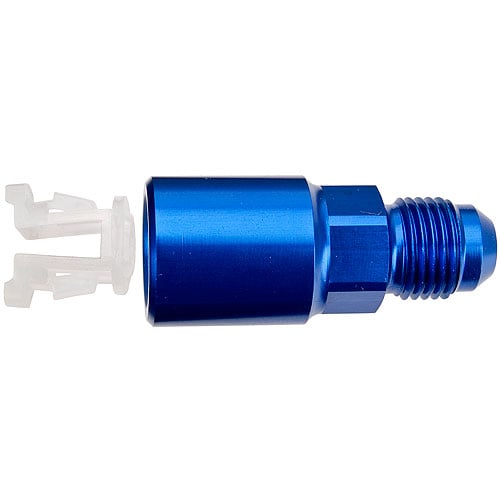 Russell AN Fitting 660530; AN to NPT Adapter Blue 16AN Straight to 1/" NPT