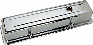 Chrome Plated Valve Covers for 1958-1986 Small Block Chevy Tall Style With Baffles