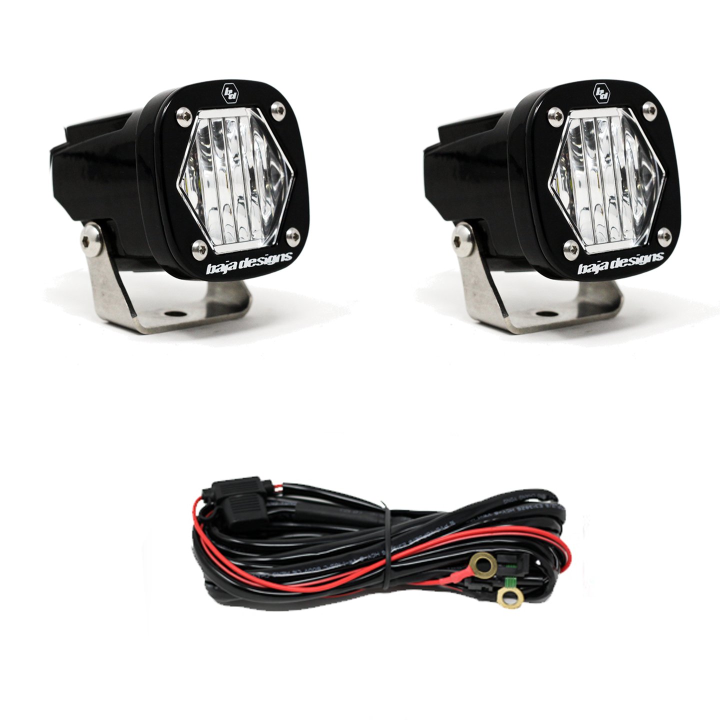 S1 Black LED Auxiliary Light Pod Pair [Universal]