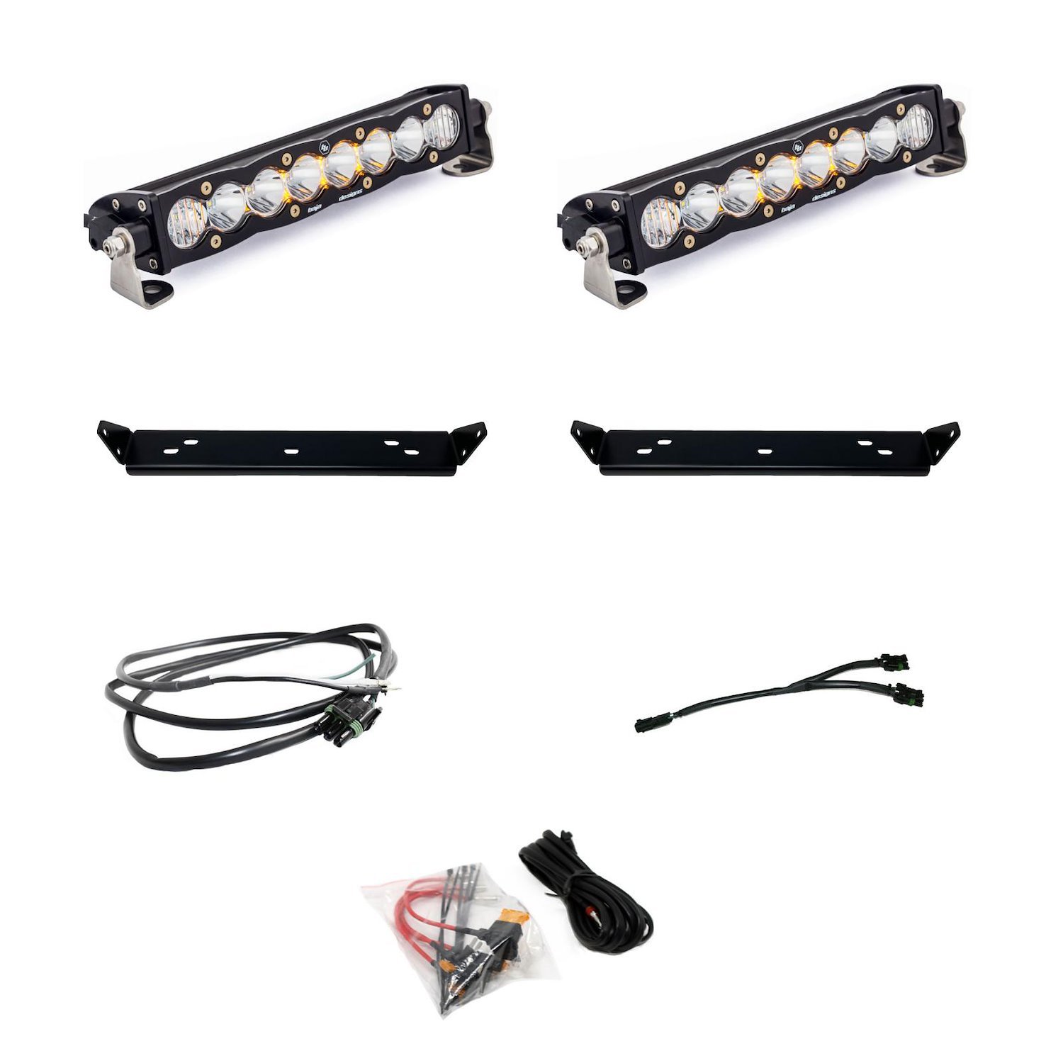 S8 10 in. Dual Behind Grille Light Bar Kit for 2021-2022 Ford F-150 Raptor