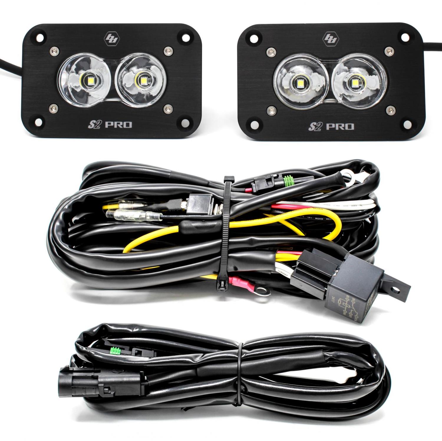 S2 Pro Black Flush Mount LED Light Pod Reverse Kit [Universal]
