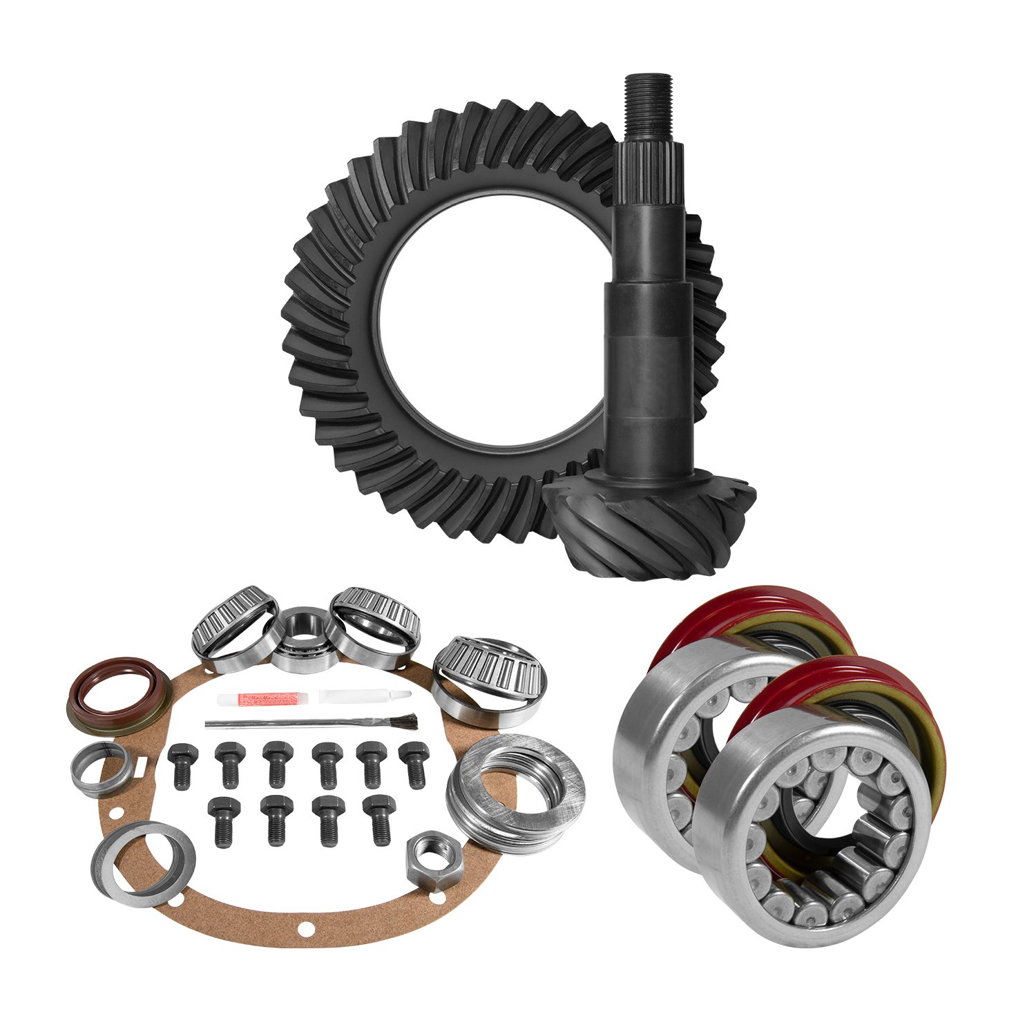 USA Standard 10733 8.6 in. GM 3.73 Rear Ring & Pinion Install Kit, Axle Bearings & Seal